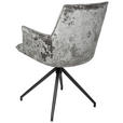ARMLEHNSTUHL  in Eisen Samt  - Anthrazit/Schwarz, Design, Textil/Metall (59/89,5/63cm) - Novel
