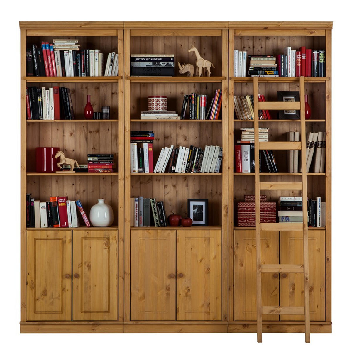 BÜCHERWAND Kiefer massiv Kieferfarben  - Kieferfarben, Design, Holz (223/222/34cm) - Livetastic