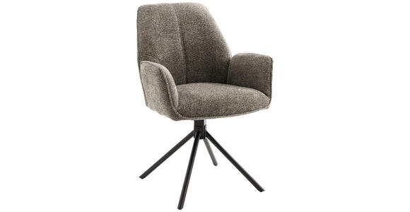 ARMLEHNSTUHL  in Eisen Struktur  - Anthrazit/Schwarz, Design, Textil/Metall (59/88/63cm) - Carryhome