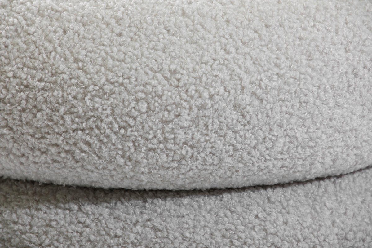 HOCKER Teddystoff Hellgrau  - Hellgrau, Trend, Textil (41/42/41cm) - Xora