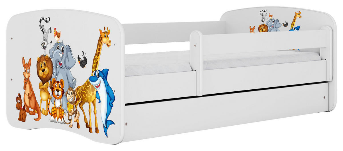 KINDER-/JUNIORBETT - Birkefarben/Weiß, MODERN, Holz/Holzwerkstoff (80/160cm) - MID.YOU