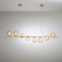 HÄNGELEUCHTE 145/165/15 cm  - Champagner/Goldfarben, Trend, Glas/Metall (145/165/15cm)