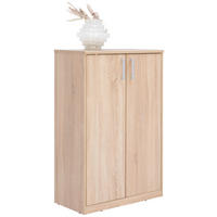 KOMODA, Sonoma dub, 72/110/36 cm - barvy stříbra/černá, Konvenční, kov/kompozitní dřevo (72/110/36cm) - Xora