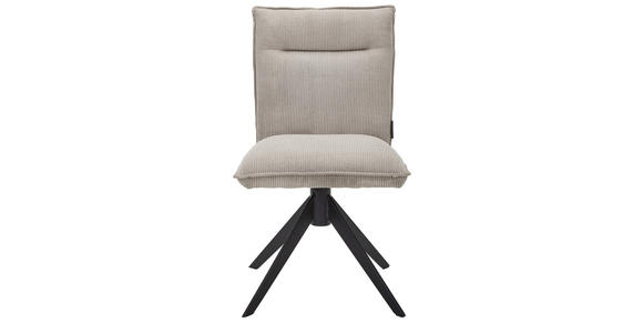 STUHL - Ecru/Schwarz, Design, Textil/Metall (47/87/62cm) - Johann Jakob