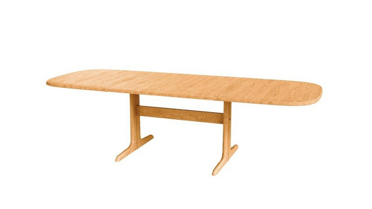 MATBORD 165-265/100/74 cm massivt trä  trä utdragbar, finns i olika träslag oval ekfärgad  - ekfärgad, Klassisk, trä (165-265/100/74cm) - Skovby