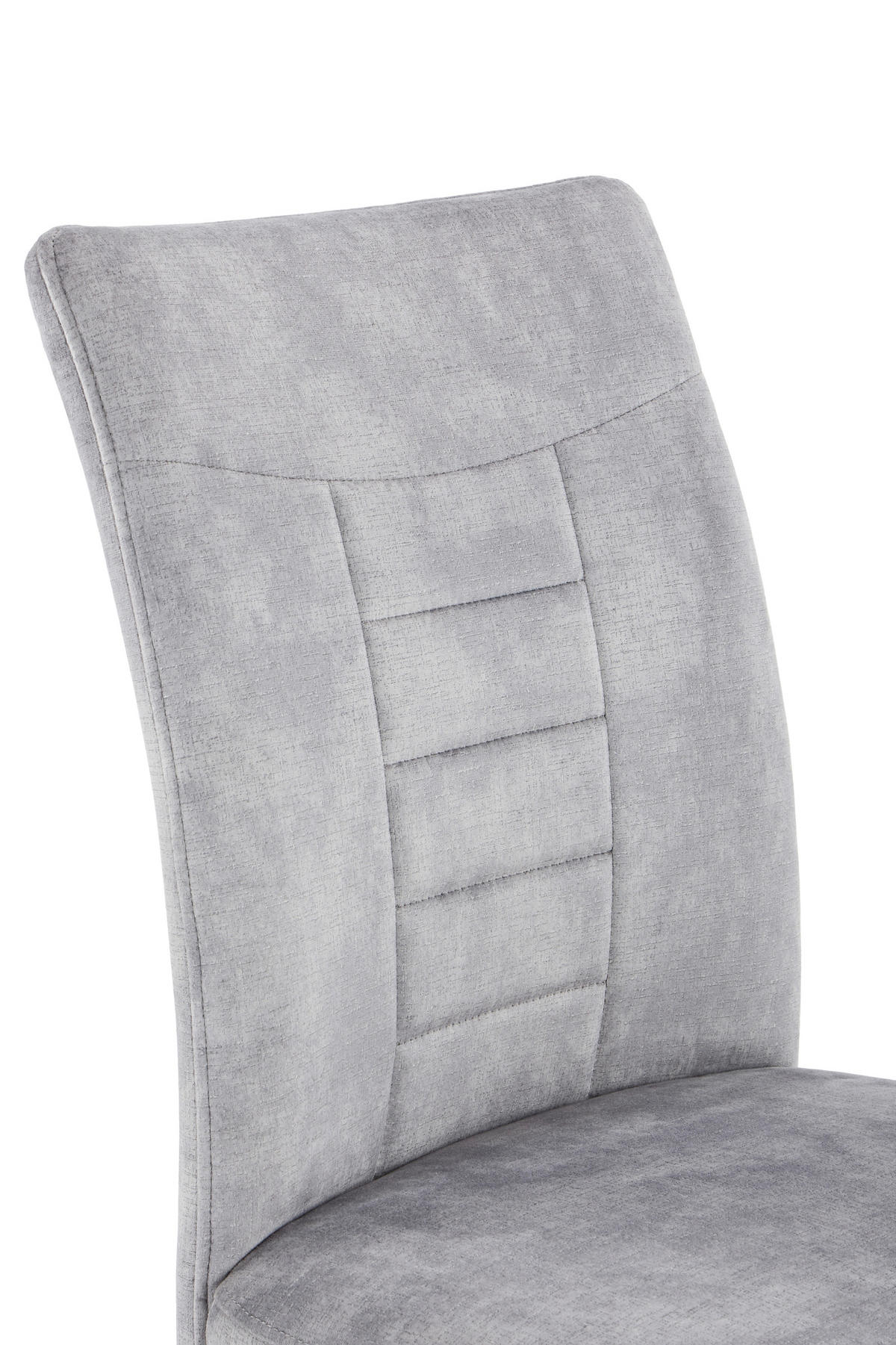 SCHWINGSTUHL-SET 4 Stück erweiterbar Samt, Mikrofaser  - Silberfarben/Schwarz, MODERN, Textil/Metall (49/98/61cm) - MID.YOU