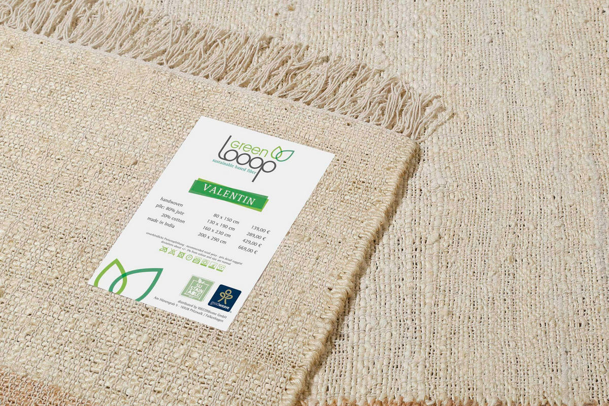 HANDWEBTEPPICH 160/230 cm Valentin Braun, Creme, Cognac  - Cognac/Creme, Natur, Textil (160/230cm)