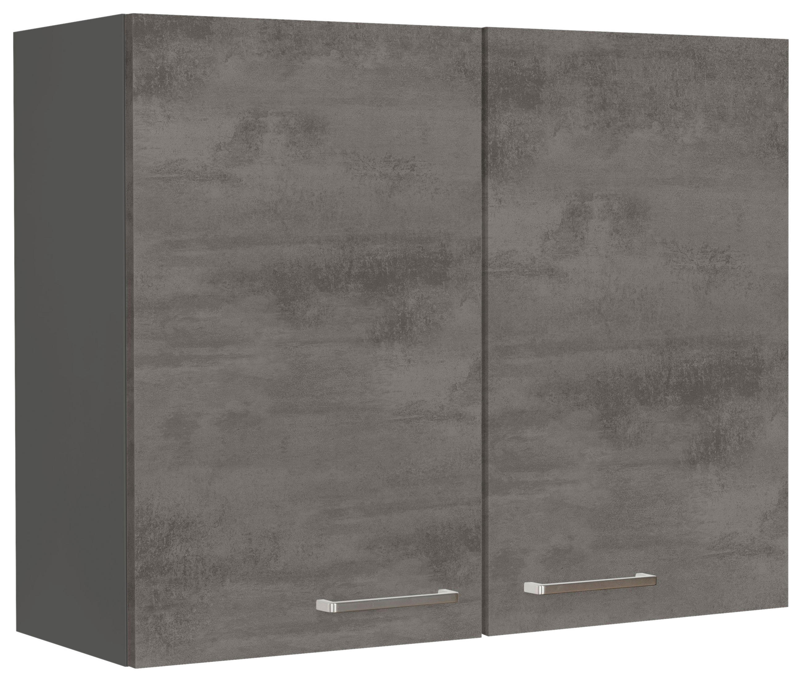 KÜCHENOBERSCHRANK 90/72/35 cm  in Schieferfarben  - Schieferfarben/Edelstahlfarben, MODERN, Holzwerkstoff (90/72/35cm) - Nobilia