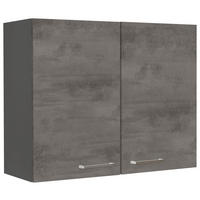 KÜCHENOBERSCHRANK 90/72/35 cm  in Schieferfarben  - Schieferfarben/Edelstahlfarben, MODERN, Holzwerkstoff (90/72/35cm) - Nobilia