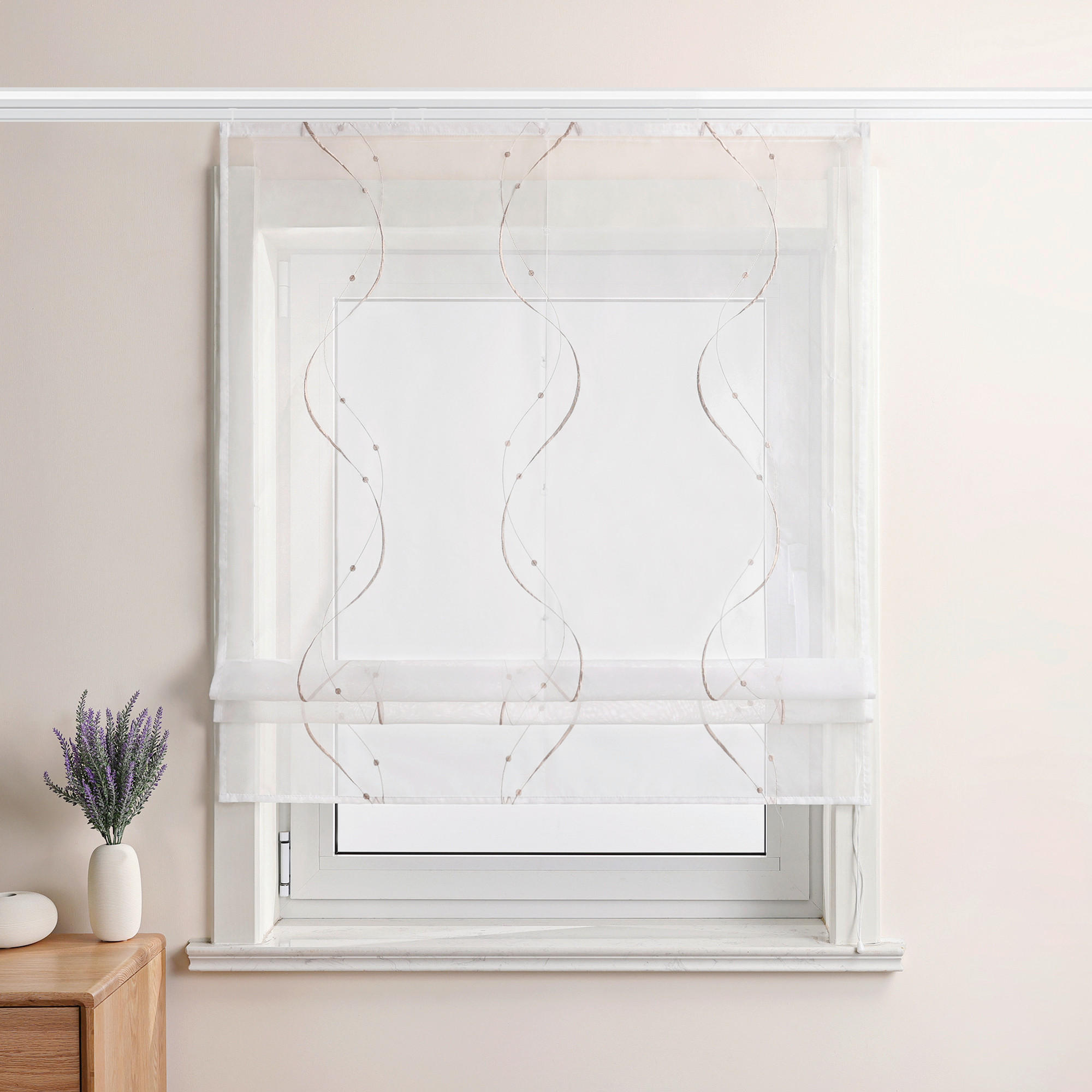 FALTROLLO  transparent  120/140 cm    - Weiß Hochglanz, Basics, Textil (120/140cm)