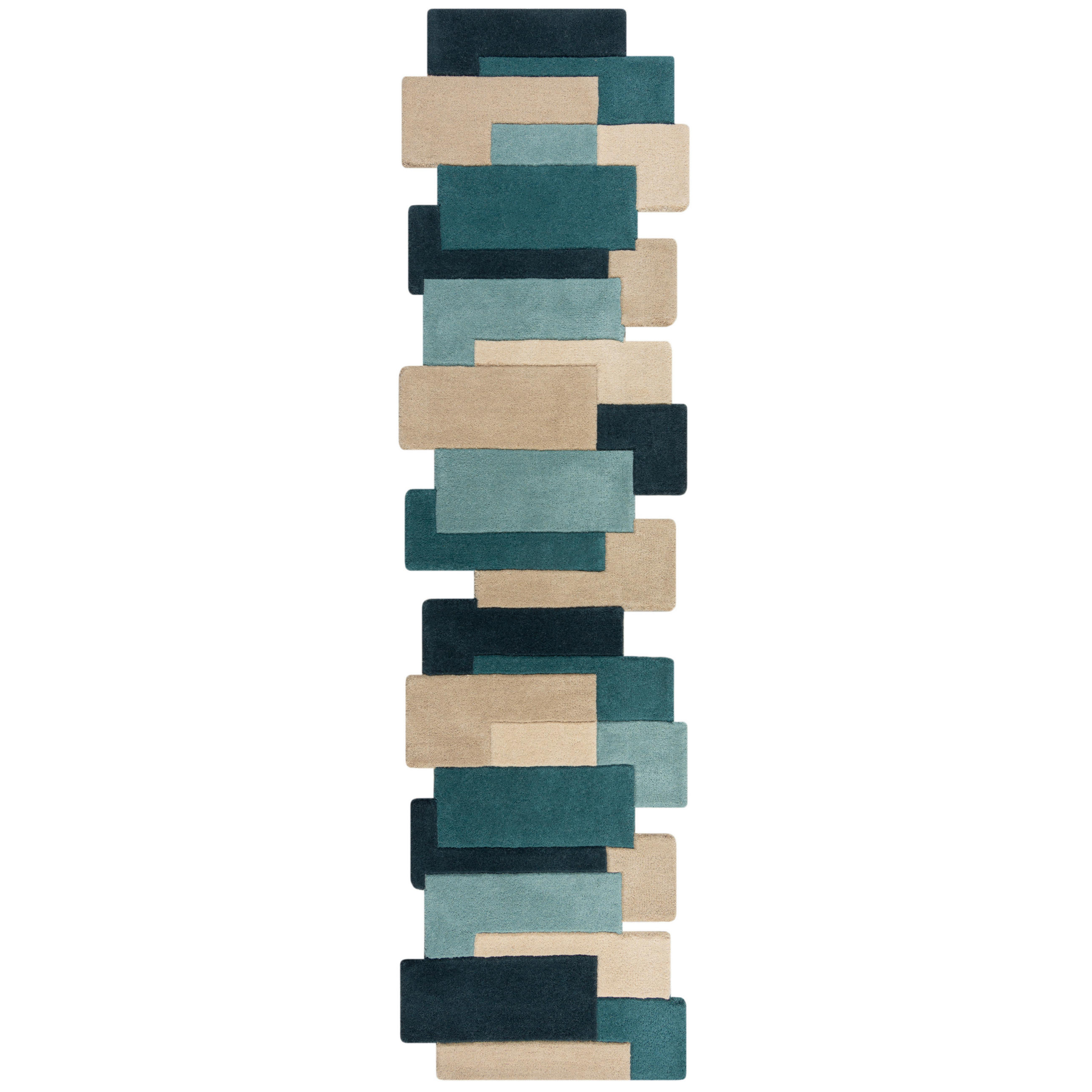 WOLLTEPPICH 230/60 cm Petrol  - Petrol, Basics, Textil (230/60cm) - Xora