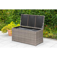 KISSENBOX 123/54/60 cm  - Grau, KONVENTIONELL, Kunststoff/Metall (123/54/60cm) - Gardenson
