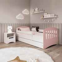 KINDER-/JUNIORBETT - Pink/Birkefarben, MODERN, Holz/Holzwerkstoff (80/140cm) - MID.YOU