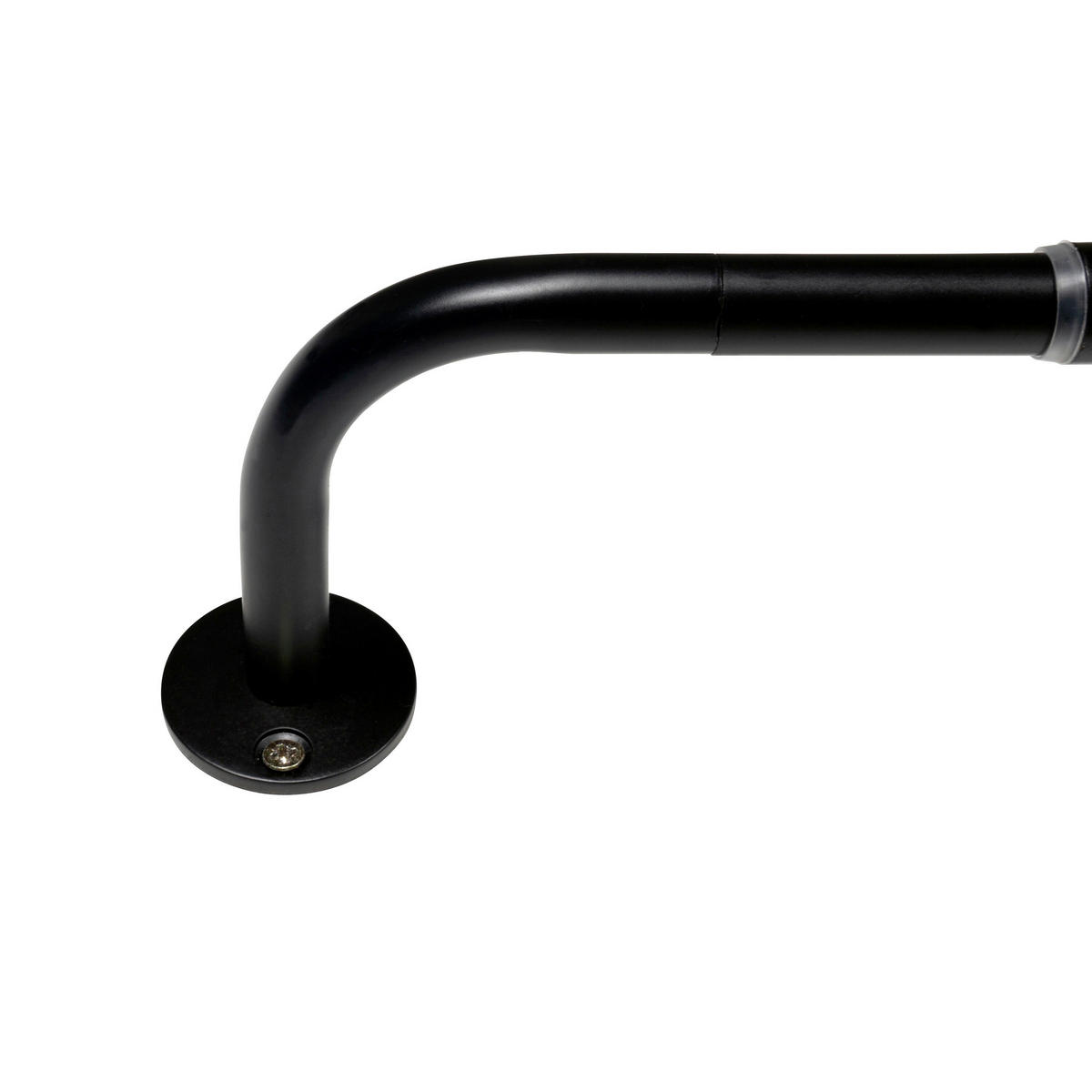 VORHANGSTANGENSET  120 cm  - Schwarz, Design, Metall (120cm)