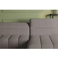 ECKSOFA Taupe Flachgewebe Rücken echt, Kopfteilverstellung, Sitztiefenverstellung  - Taupe/Schwarz, KONVENTIONELL, Textil/Metall (272/175cm) - Carryhome