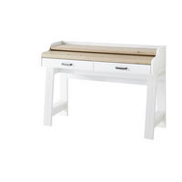 Birou Secretar in alb, stejar Artisan  - alb/stejar Artisan, Modern, metal/material pe bază de lemn (120/84/53cm)