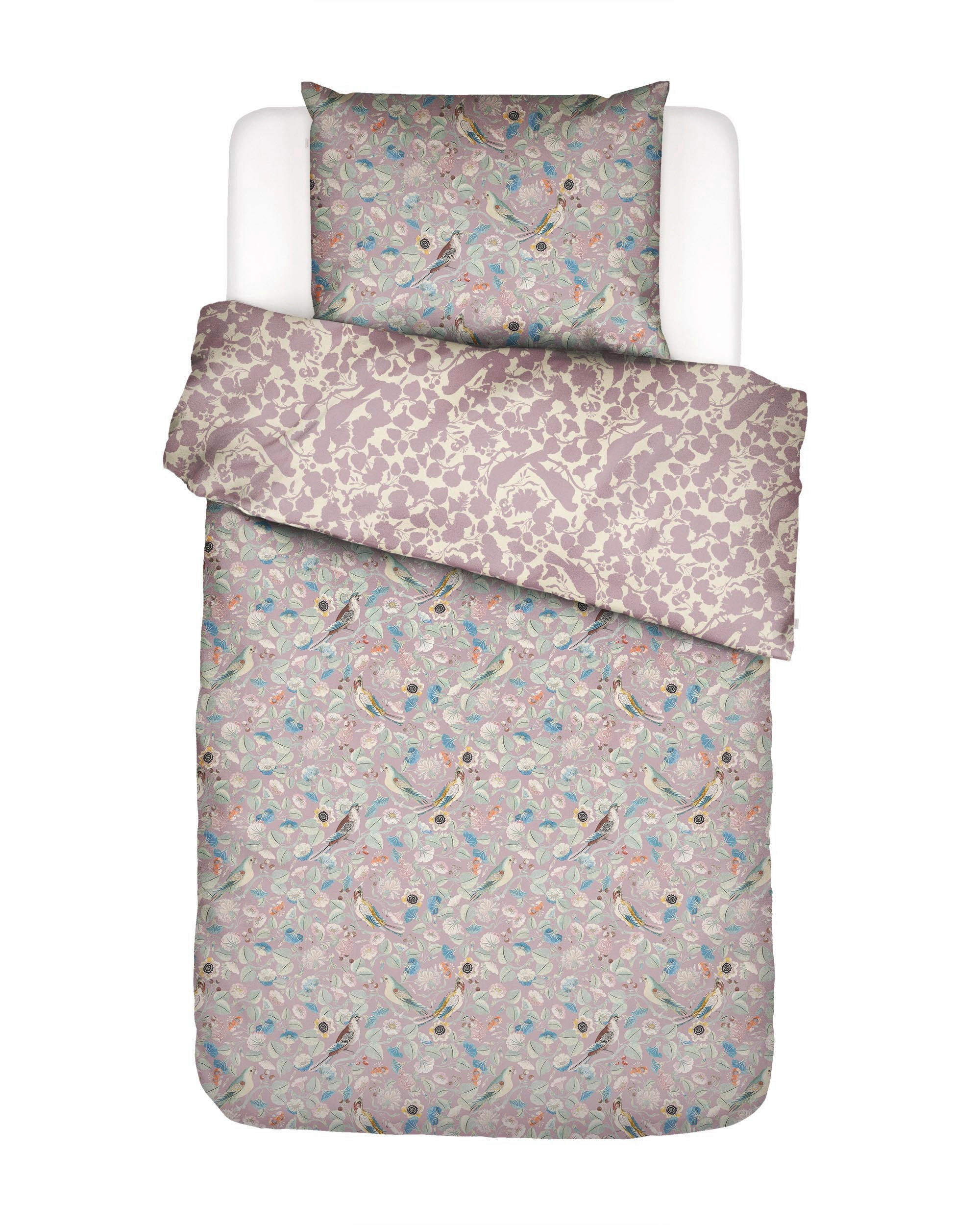 BETTWÄSCHE ALESTE Satin 135/200 cm  - Lila, KONVENTIONELL, Textil (135/200cm) - Essenza