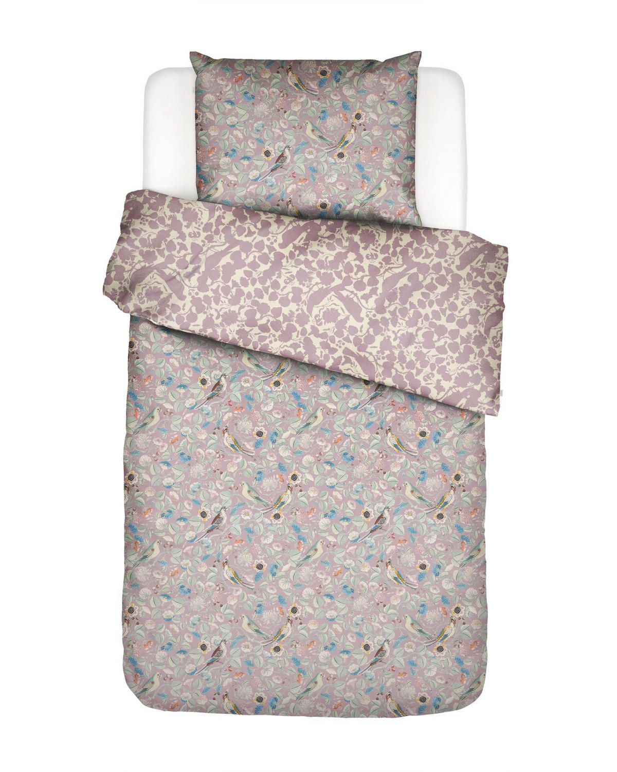 BETTWÄSCHE ALESTE Satin 155/220 cm  - Lila, KONVENTIONELL, Textil (155/220cm) - Essenza