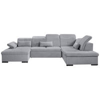 WOHNLANDSCHAFT Grau Chenille  - Grau, KONVENTIONELL, Kunststoff/Textil (240/340/188cm) - Carryhome