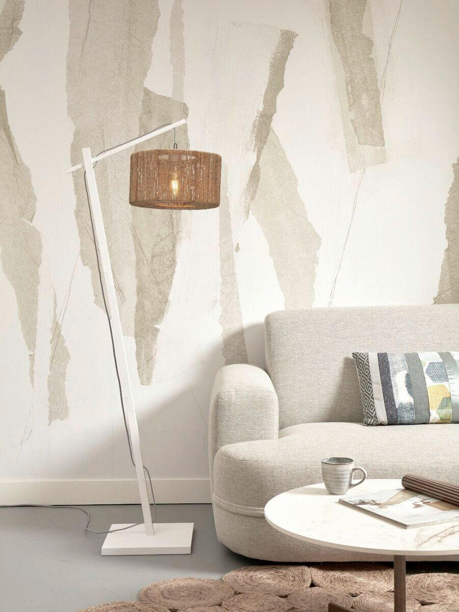 GOLVLAMPA GOOD&MOJO  57/31/150 cm    - vit/naturfärgad, Trend (57/31/150cm) - Good & Mojo