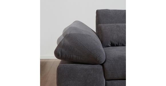 ECKSOFA Creme Webstoff  - Chromfarben/Creme, Design, Textil/Metall (310/203cm) - Xora