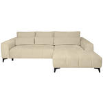 ECKSOFA  in Chenille Beige  279/222 cm  - Beige/Schwarz, KONVENTIONELL, Kunststoff/Textil (279/222cm) - Hom`in