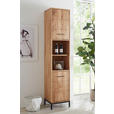 HOCHSCHRANK 40/190/35 cm  - Wildeiche/Schwarz, Basics, Holz/Metall (40/190/35cm) - Linea Natura