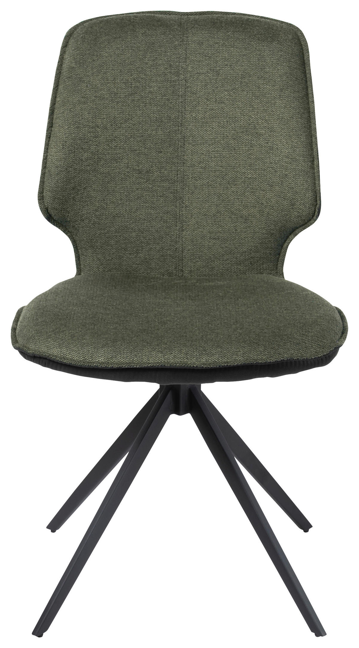 STOL, kovina, tekstil siva, zelena  - siva/črna, Design, kovina/tekstil (49/86,5/63cm) - Novel