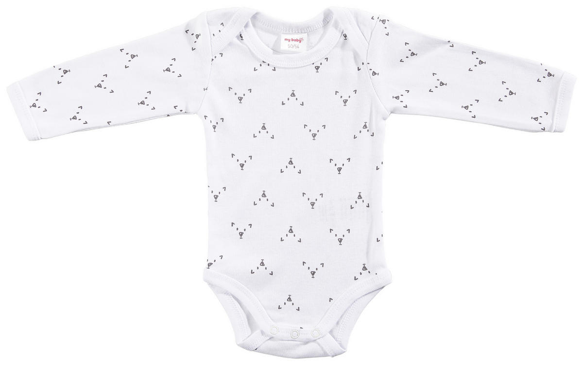 BABYBODY-SET  - Anthrazit/Weiß, Basics, Textil (86/92null) - My Baby Lou