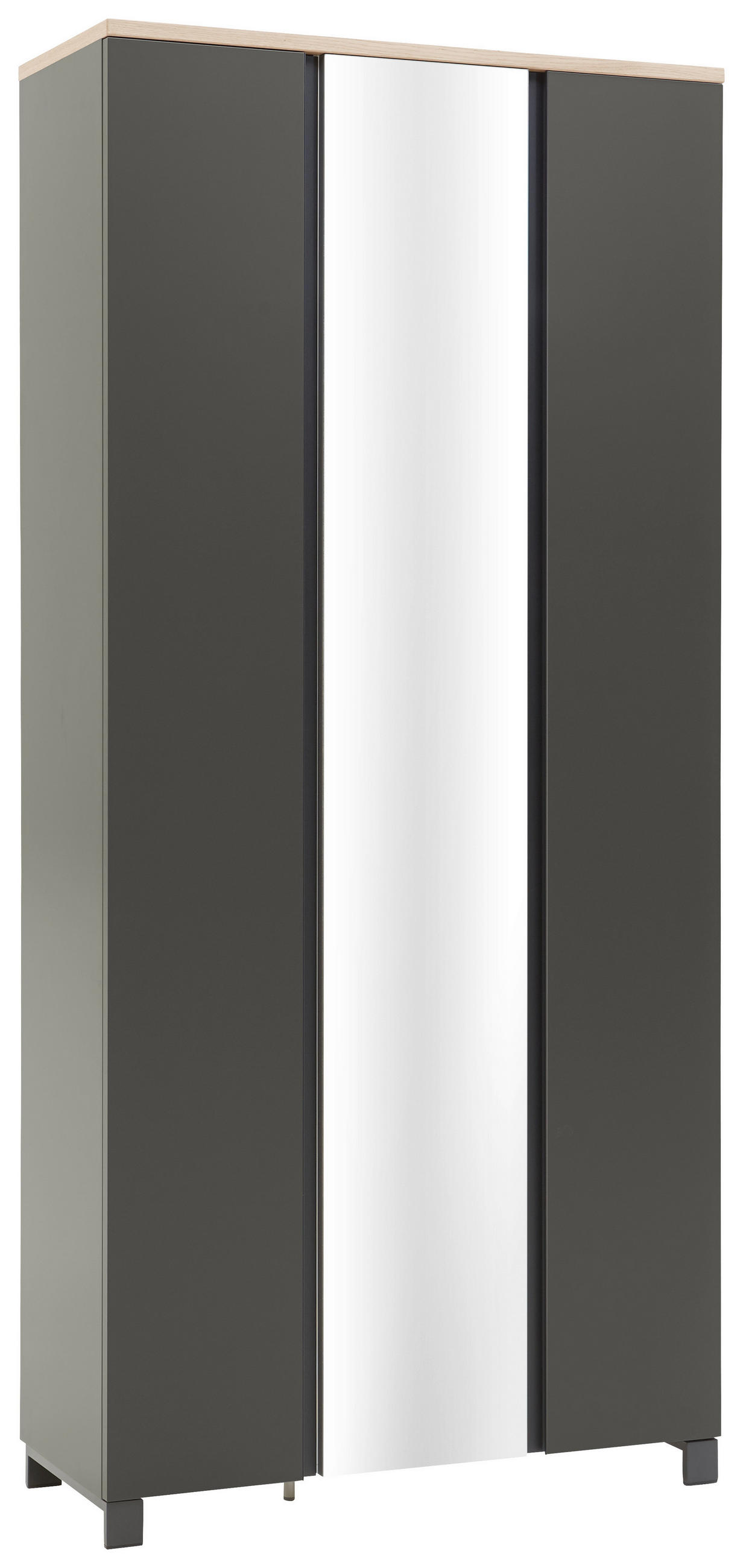 GARDEROBENSCHRANK Balkeneiche furniert Grau, Eichefarben - Eichefarben/Anthrazit, Design, Holz/Holzwerkstoff (89/193/37cm) - Dieter Knoll