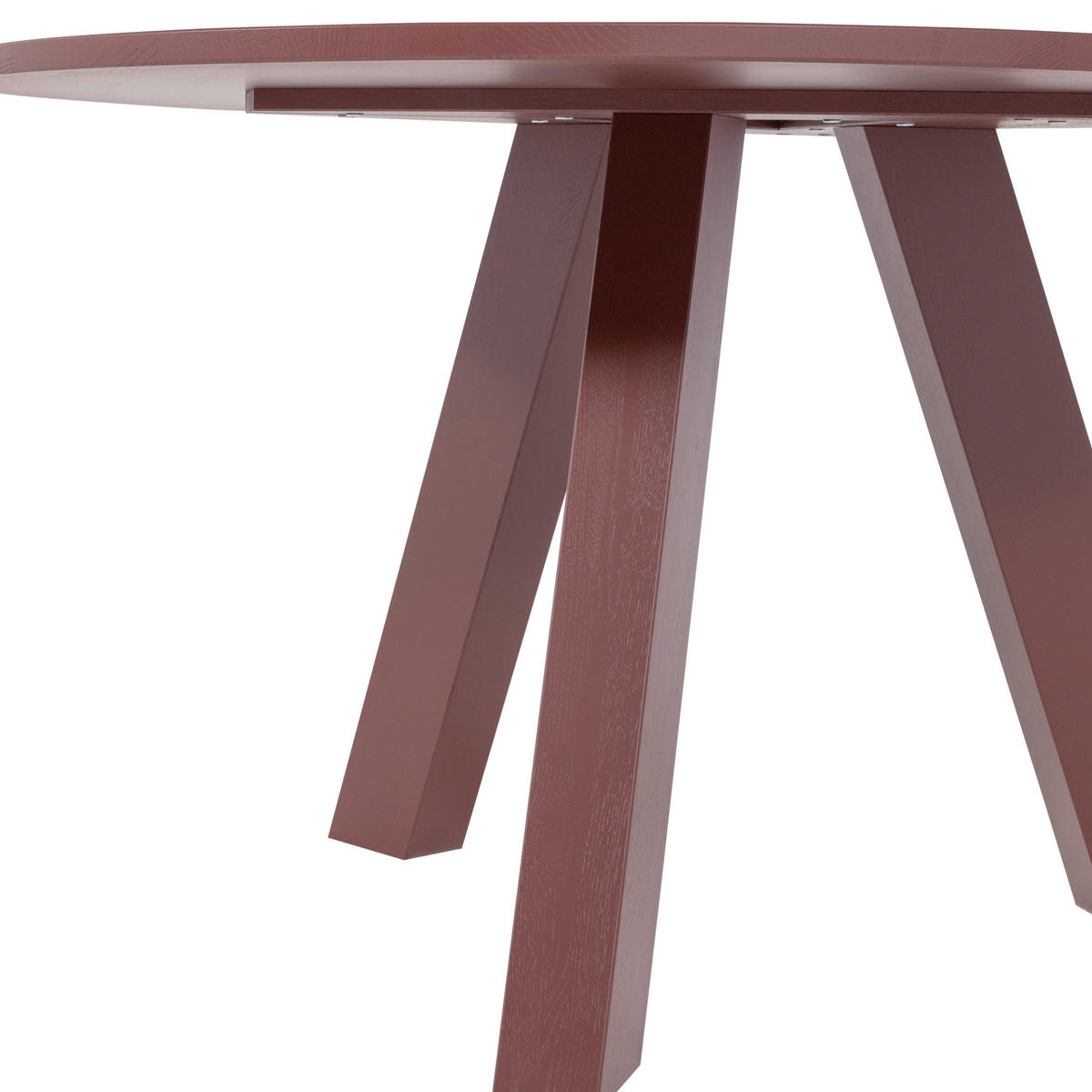 ESSTISCH 129/129/75 cm Echtholz  Holz rund Bordeaux  - Bordeaux, MODERN, Holz (129/129/75cm) - Livetastic