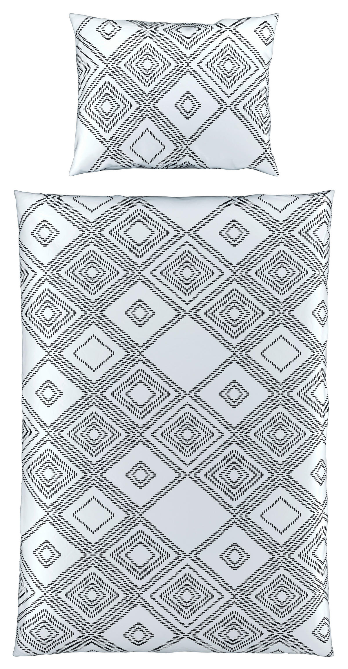 ÁGYNEMŰHUZAT-GARNITÚRA 140/200 cm  - fekete/fehér, Design, textil (140/200cm) - Novel