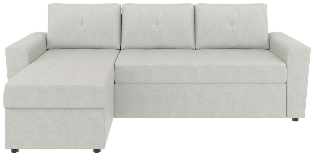 ECKSOFA TERMOLI in Jacquard Beige  155/231 cm  - Beige/Schwarz, Design, Kunststoff/Textil (155/231cm) - MID.YOU