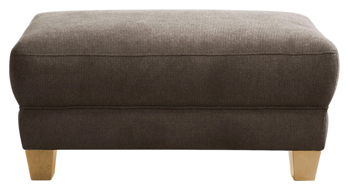HOCKER in Textil Dunkelbraun  - Dunkelbraun/Naturfarben, KONVENTIONELL, Holz/Textil (101/45/66cm) - Sit & More