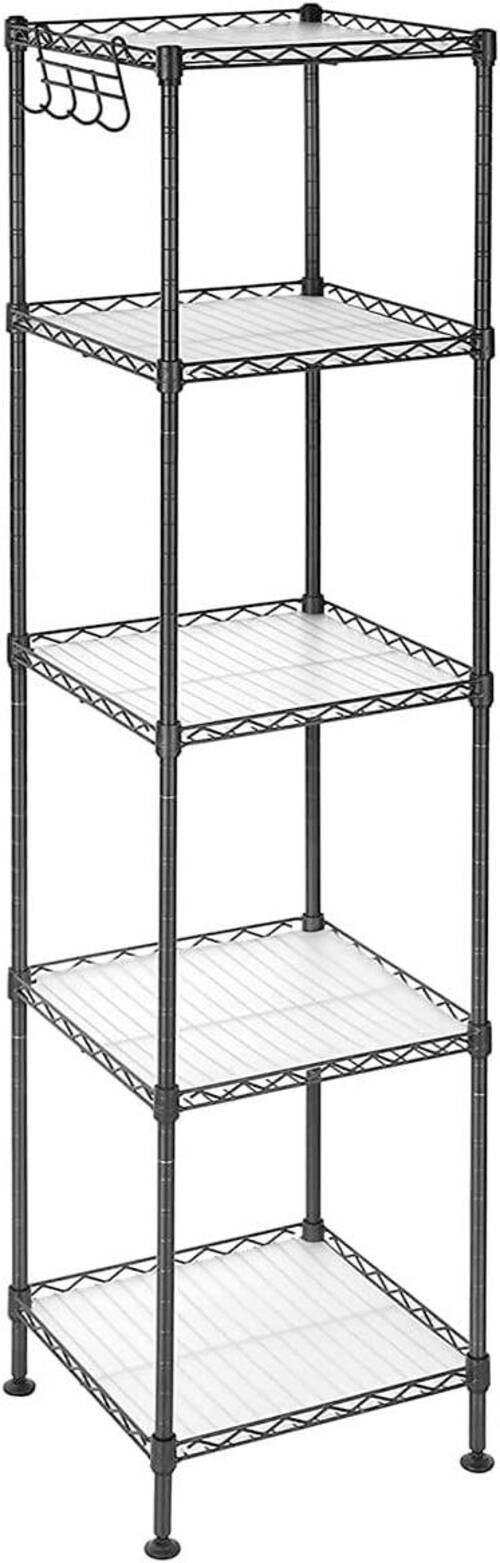 REGAL Schwarz  - Schwarz, Trend, Kunststoff/Metall (30/123,5/30cm) - Boxxx