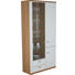 VITRINE in furniert Eiche Weiß, Eichefarben, Sandfarben - Sandfarben/Edelstahlfarben, Design, Glas/Holz (105.0/218.3/39.1cm) - Invivus VITRINE in furniert Eiche Weiß, Eichefarben, Sandfarben - Sandfarben/Edelstahlfarben, Design, Glas/Holz (105.0/218.3/39.1cm) - Invivus