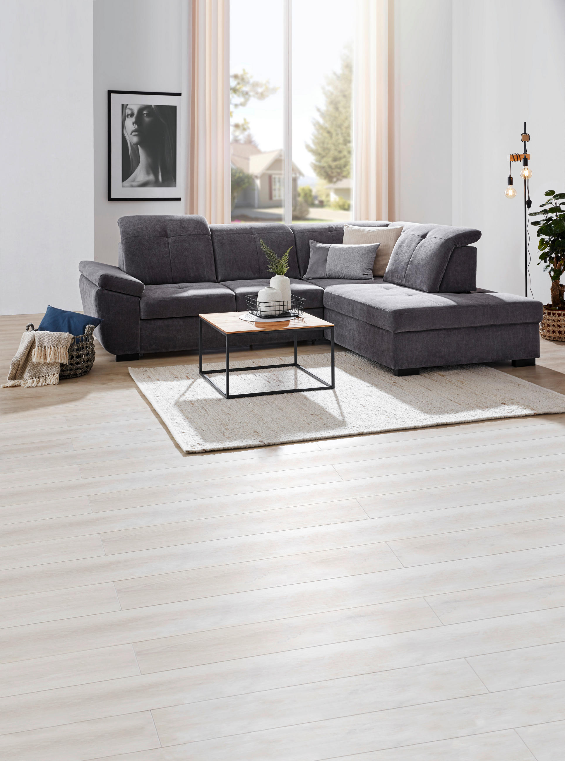 COUCHTISCH Buche massiv 65/65/37 cm quadratisch Schwarz, Buchefarben  - Buchefarben/Schwarz, Design, Holz/Metall (65/65/37cm) - Johann Jakob