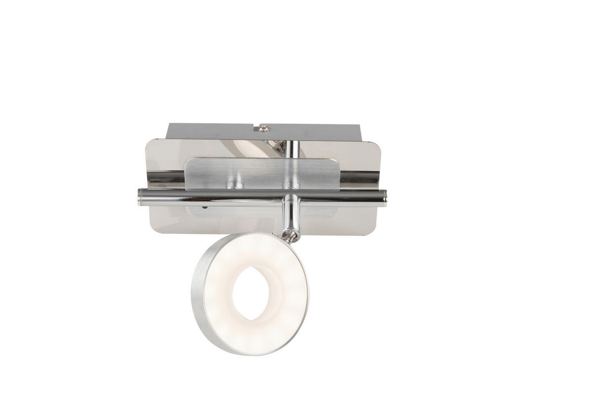 LED-STRAHLER Inele 17,5/9/18,5 cm   - Chromfarben/Alufarben, Trend, Metall (17,5/9/18,5cm) - Novel