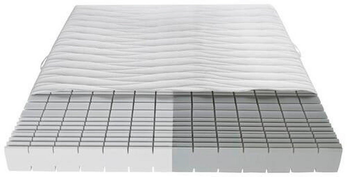 KOMFORTSCHAUMMATRATZE 180/200 cm Höhe ca. 18 cm  - Weiß, Basics, Textil (180/200cm) - Sleeptex