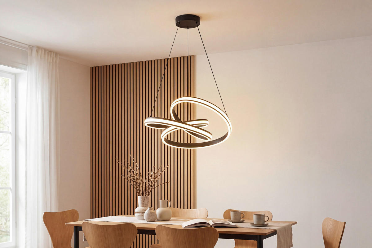 LED-HÄNGLAMPA 48/52/120 cm  - vit/svart, Design, metall/plast (48/52/120cm) - Novel
