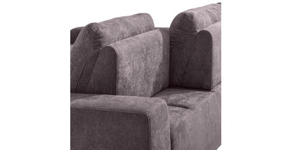 ECKSOFA Taupe Flachgewebe  - Taupe, Design, Textil/Metall (188/260cm) - Hom`in