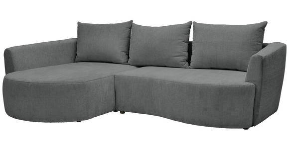 ECKSOFA Dunkelgrau Chenille  - Dunkelgrau/Schwarz, MODERN, Kunststoff/Textil (179/287cm) - Carryhome