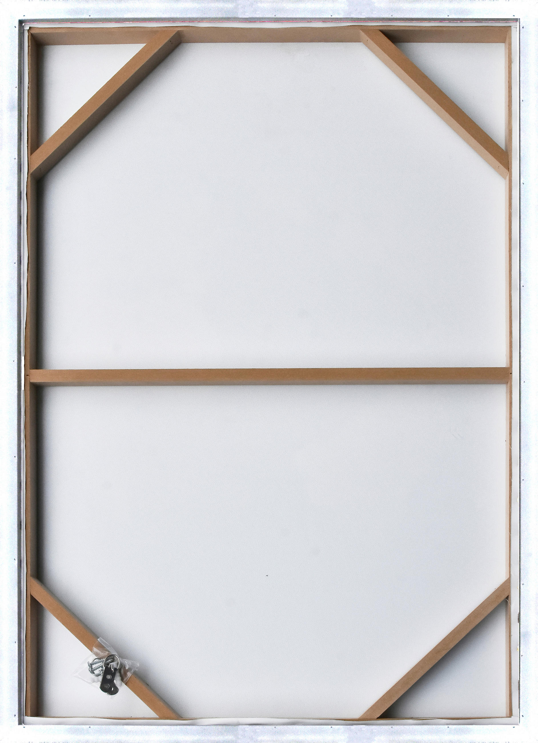 BILD Abstraktes 50/70 cm  - Weiß/Naturfarben, Trend, Holzwerkstoff/Kunststoff (50/70cm) - Monee