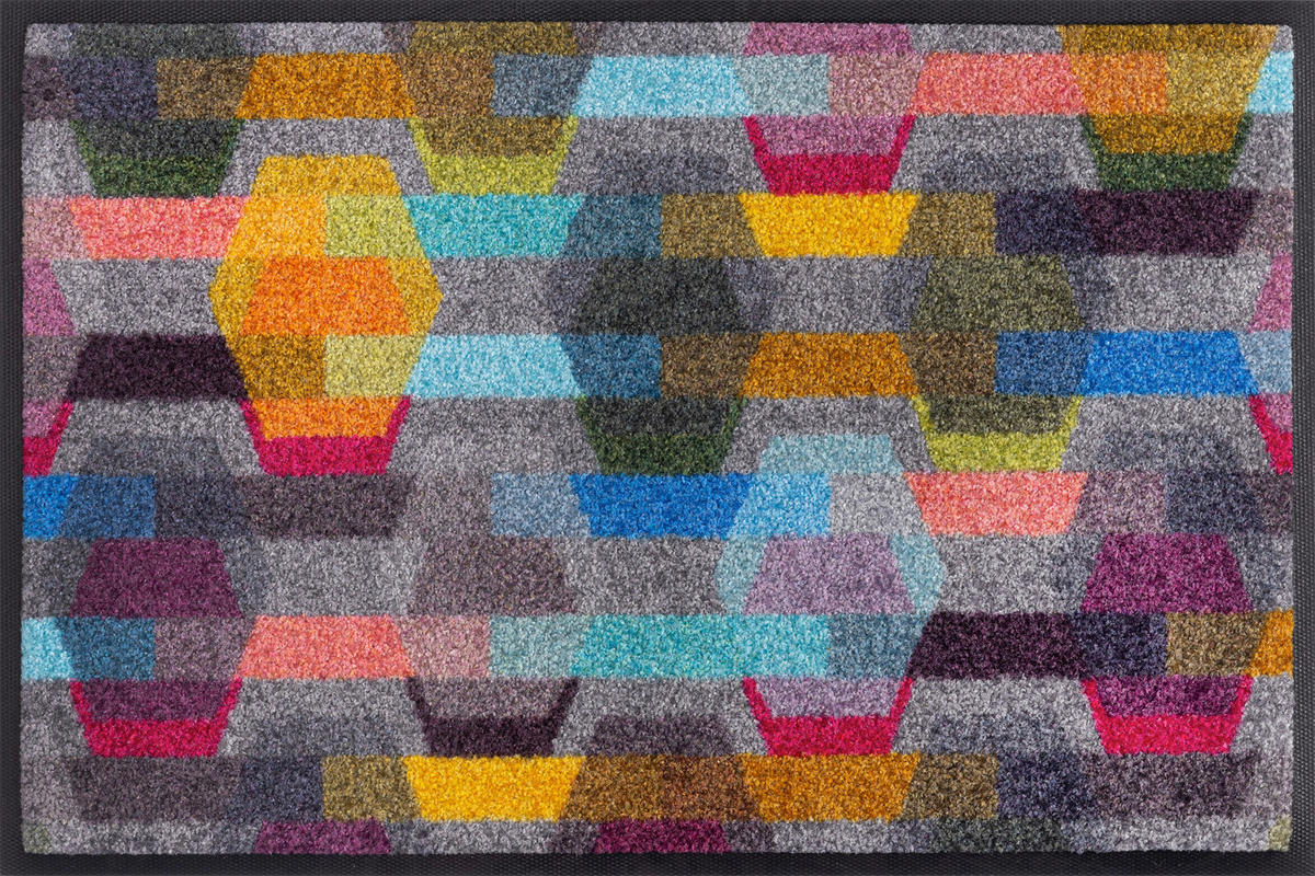 FUßMATTE  40/60 cm  Multicolor  - Multicolor, Design, Kunststoff/Textil (40/60cm) - wash+dry