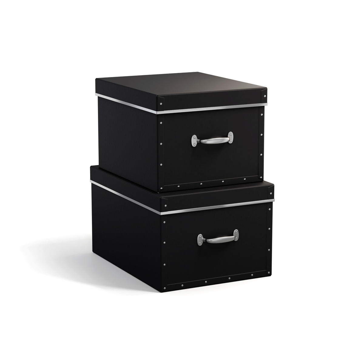 AUFBEWAHRUNGSBOX    51/38/28.5 cm  - Schwarz, Basics, Karton/Papier (51/38/28.5cm)