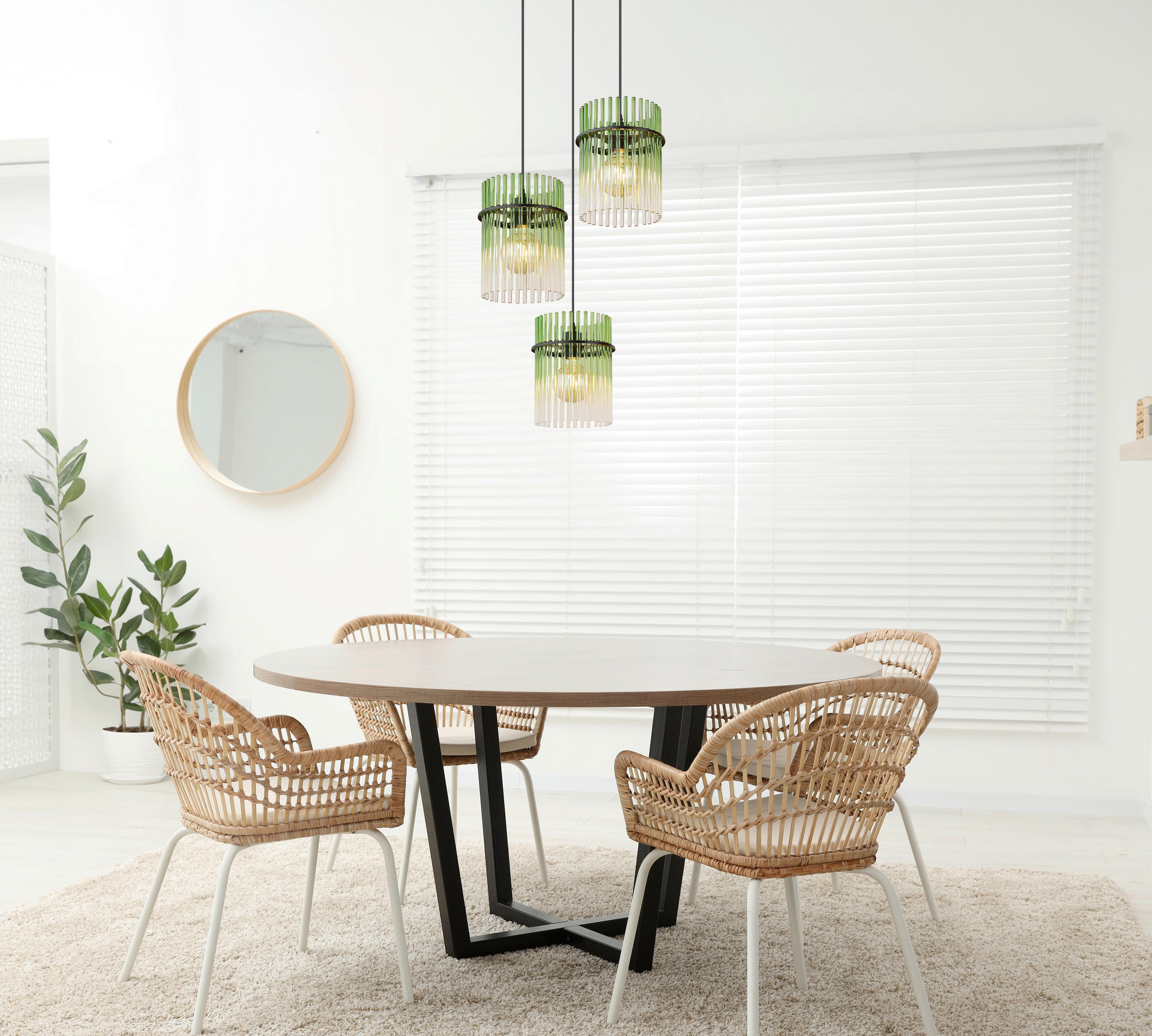 HÄNGELEUCHTE GORLEY 47/140 cm   - Klar/Schwarz, Basics, Glas/Kunststoff (47/140cm) - Globo