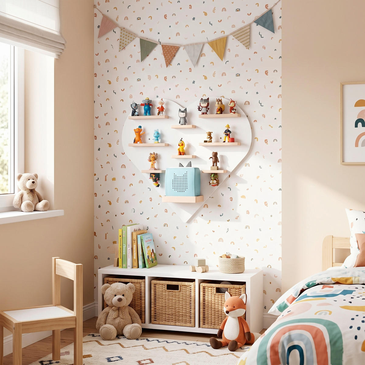 KINDERREGAL Weiß  - Weiß, MODERN, Holzwerkstoff (54/51/19cm) - Livetastic