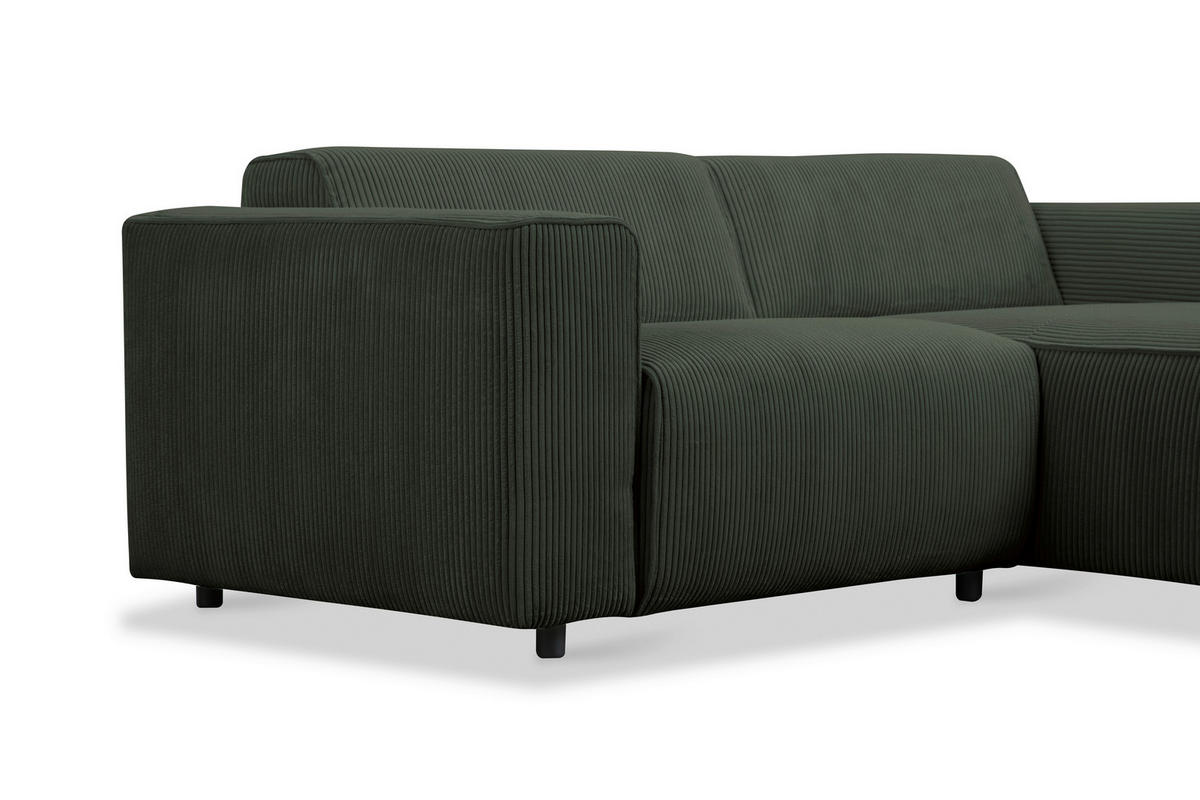 HÖRNSOFFA i manchester skogsgrön  - skogsgrön/svart, Design, textil/plast (234/161cm) - Livetastic