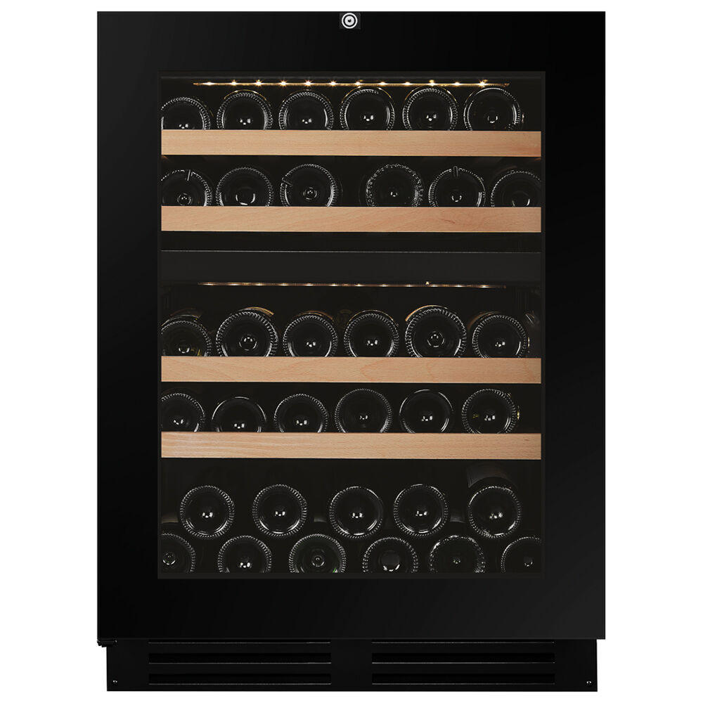 WEINKÜHLSCHRANK DAUF-39.119DB.TO  - Schwarz, Basics, Glas/Holz (59,5/82/57,5cm)