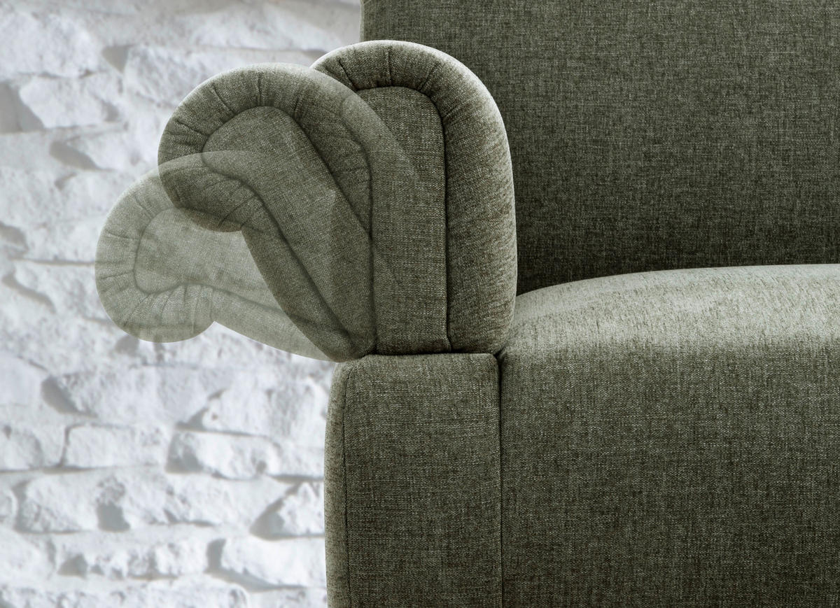 KÜCHENSOFA  - Naturfarben/Grün, ROMANTIK / LANDHAUS, Holz/Textil (181/98/81cm) - Cantus